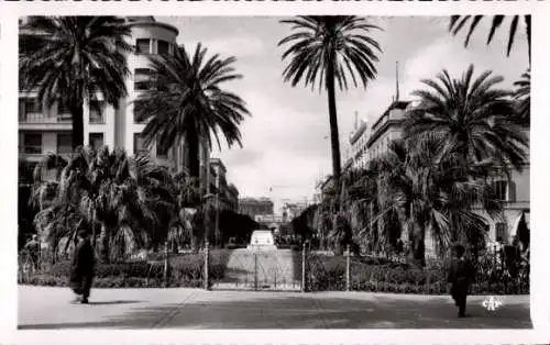 CPA Tunis Tunisie, Place de la Résidence, Avenue de France