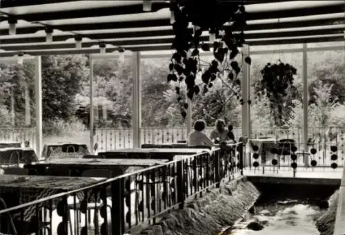 Ak Gühlen Glienicke Neuruppin in Brandenburg , Restaurantansicht mit Blick auf Sitzplätze und ...