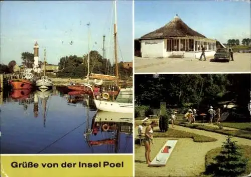 Ak Insel Poel Mecklenburg, Timmendorf Hafen, Kirchdorf HOG Hafenpavillon, Schwarzer Busch