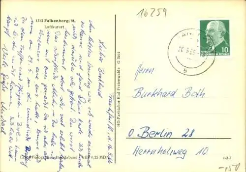 Ak Falkenberg in der Mark, Teilansicht