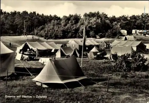 Ak Koserow an der Ostsee Usedom, Blick auf den Zeltplatz, Zelte, Campingplatz