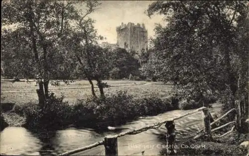 Ak Blarney Irland, Blarney Castle, Fluss, Bäume, Landschaft
