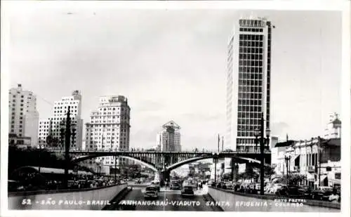 Ak Sao Paulo Brasilien, Anhangabau Viaduto, Santa Efigenia, Colombo