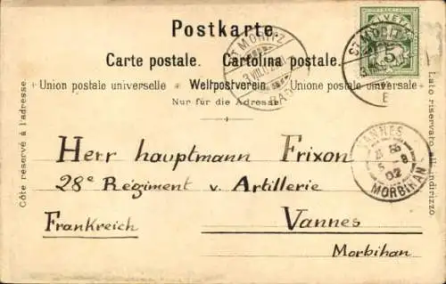Litho Schweizerische Armee, Infanterie, Soldaten in Uniformen