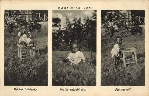 Ak Kleiner Afrikaner, Kind-Porträt, Kilimandjarogebiet