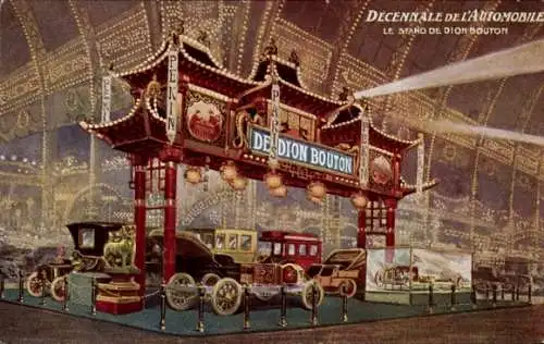 CPA Decennale de l'Automobile, Stand de Dion Bouton