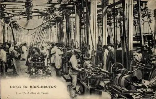 CPA Usines de Dion-Bouton, Atelier de Tours