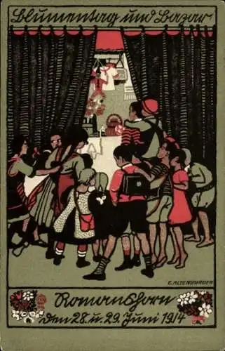 Künstler Ak Altenburger, E., Luzern Stadt Schweiz, Fest, Schüler, Schulranzen