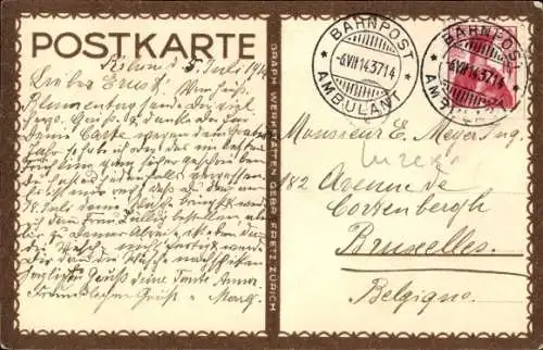 Künstler Ak Altenburger, E., Luzern Stadt Schweiz, Fest, Schüler, Schulranzen