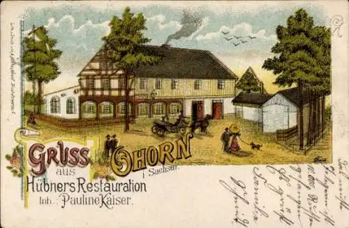 Litho Ohorn in Sachsen, Hübners Restauration, Inh. Pauline Kaiser