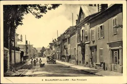 Ak Saint Laurent du Jura, Rue Principale