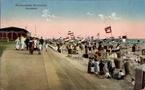 Ak Nordseebad Norderney Ostfriesland, Strand