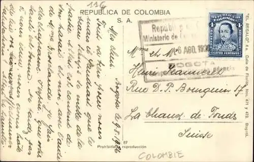 Ak Bogotá Kolumbien, Florianstraße