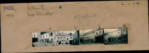 Kontaktabzug Fotos Berlin Neukölln, Rudower Straße, Geschäft Max Schindler, 4 Fotos ca. 4x2cm