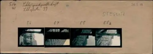 Kontaktabzug Fotos Berlin Steglitz, Schlossparkgesellschaft, Schlossstraße 39, 4 Fotos ca. 4x2 cm
