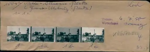 Kontaktabzug Fotos Berlin Kreuzberg, Belle Alliance Platz, Franz-Mehring-Platz, 4 Fotos ca. 4x2cm