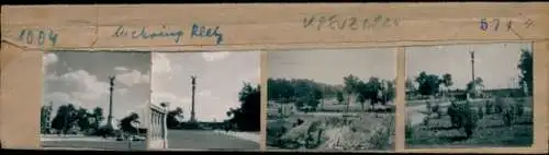 Kontaktabzug Fotos Berlin Kreuzberg, Mehringplatz, 4 Fotos ca. 4x2cm