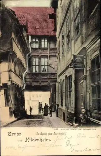 Ak Hildesheim in Niedersachsen, Durchgang zum Andreasplatz, Hildesheim
