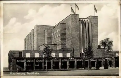 Ak Magdeburg an der Elbe, Magdeburg. Stadthalle.