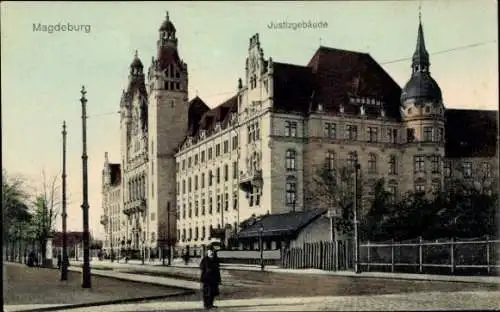 Ak Magdeburg an der Elbe,  Justizgebäude