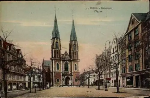 Ak Bonn am Rhein, Stiftsplatz, Kirche