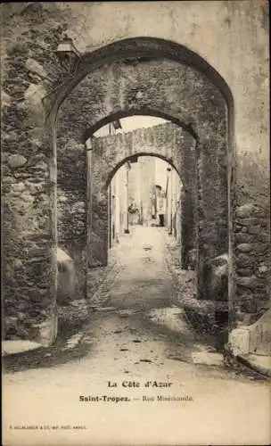 Ak Saint Tropez Var, Rue de la Miséricorde
