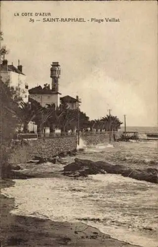 Ak Saint Raphaël Var, Plage Veillat