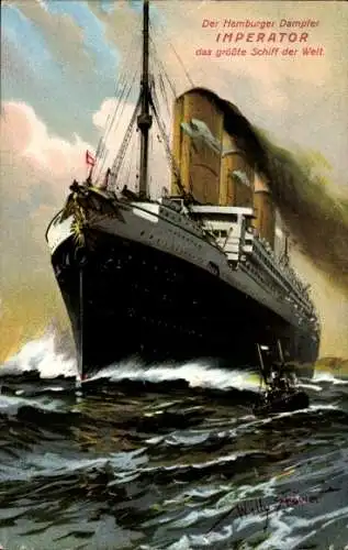 Ak Dampfer Imperator, HAPAG