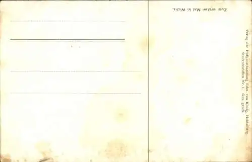 Studentika Künstler Ak Mühlberg, Georg, Zum ersten mal in Wichs, Student mit Schläger