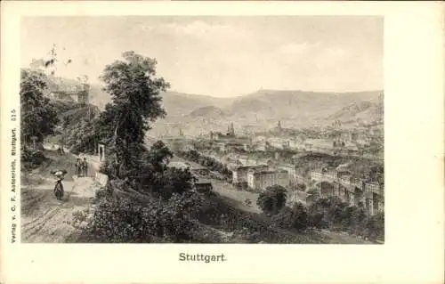Ak Stuttgart in Württemberg, Gesamtansicht