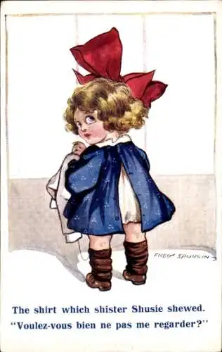 Künstler Ak Spurgin, Fred, The shirt which shister Shusie shewed