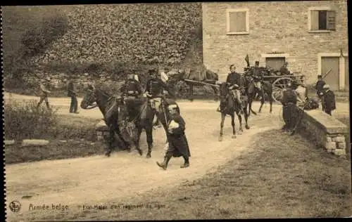 Ak Belgische Soldaten, Major