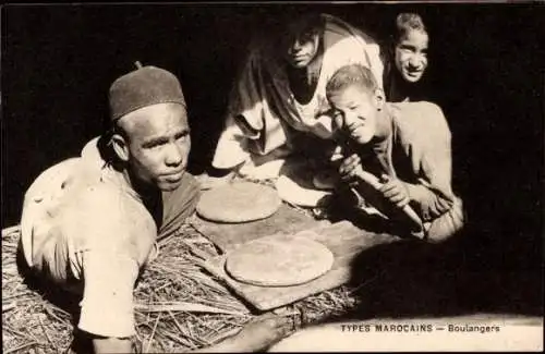 Ak Marokko, Maghreb, Bäcker, Kinder