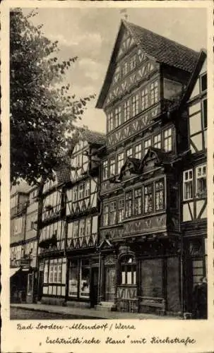 Ak Bad Sooden Allendorf in Hessen, Eschtruth'sches Haus mit Kirchstraße