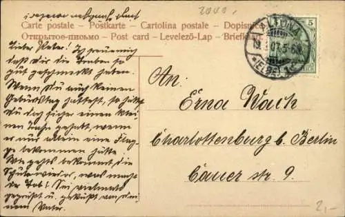 Ak Hamburg Mitte Finkenwerder Finkenwärder, Idyll, Segelboot