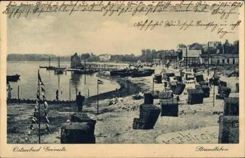 Ak Ostseebad Grömitz in Holstein, Strandleben
