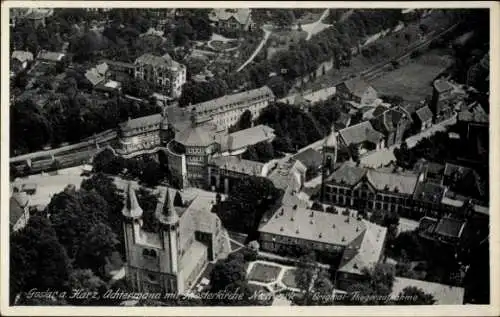 Ak Goslar in Niedersachsen, Achtermann mit Klosterkirche Neumark, Fliegeraufnahme