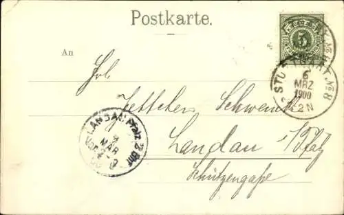 Ak Stuttgart in Württemberg, Königsbau, Straßenbahn