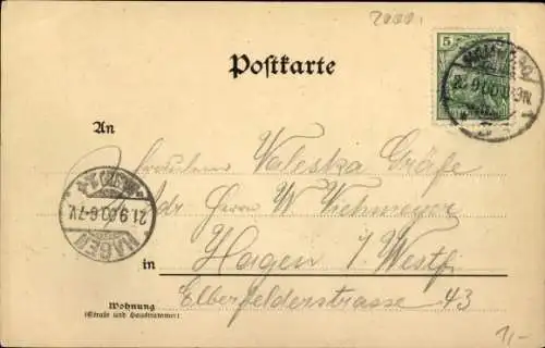 Ak Hamburg, Die alte Elbbrücke