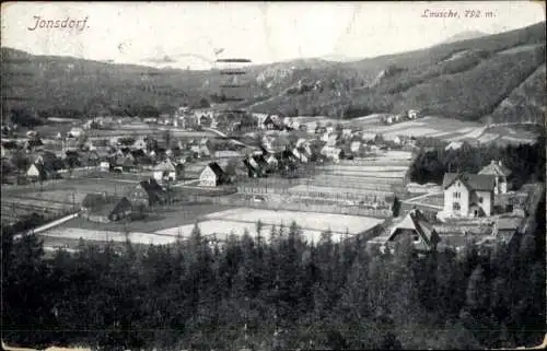 Ak Jonsdorf in der Oberlausitz Sachsen, Gesamtansicht, Lausche
