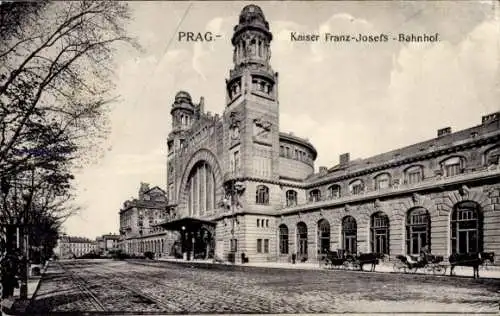 Ak Břevnov Breunau Praha Prag Tschechien, Kaiser Franz-Josefs-Bahnhof