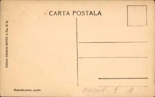 Ak București Bukarest Rumänien, Palatul Liga Culturala, Straßenbahnen