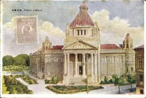 Ak Arad Rumänien, Palatul Cultural