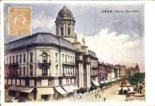 Ak Arad Rumänien, Biserica Minoriţilor