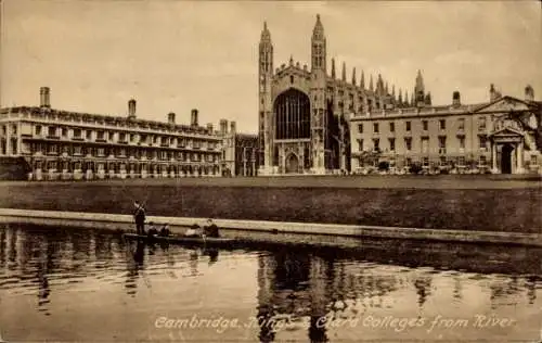 PC Cambridge East England, Kings and Clare Colleges from River
