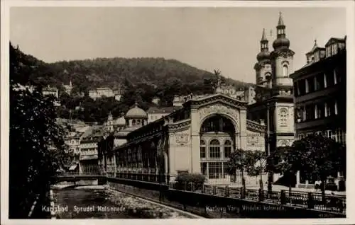 Ak Karlovy Vary Karlsbad Stadt, Sprudel Kolonnade