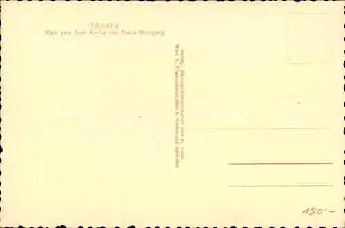 Ak Jerusalem Israel, Blick zum Sion. Kirche von Maria Heimgang