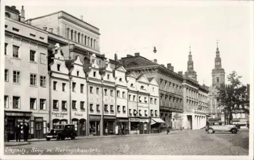 Ak Legnica Liegnitz Schlesien, Ring mit Heringsbauden