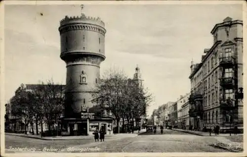 Ak Tschernjachowsk Insterburg Ostpreußen, Moorbad,  Gebäude, Straßenansicht, Schwarz-Weiß Bild