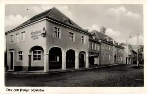 Ak Świebodzin Schwiebus Ostbrandenburg, 600 Jahre, Weinhaus